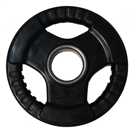 Диск обрезиненный ZSO черный 3 HANDLE  D-51,  2,5 кг, фото 1