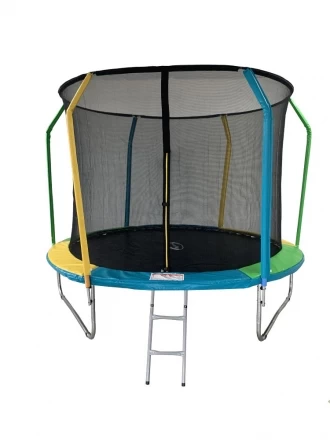 Батут 10FT 3,05м SportElite FLY фиберглас с защитной сеткой внутрь и лестницей FR-60-10FT, фото 1