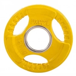 Диск обрезиненный ZSO цветной 3 HANDLE  D-51,  1,25 кг, фото 1