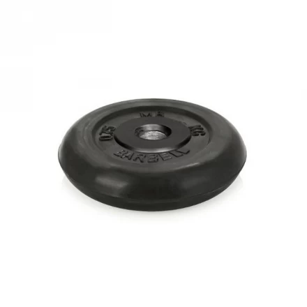 Диск обрезиненный Barbell d 31 мм чёрный 0,75 кг, фото 1