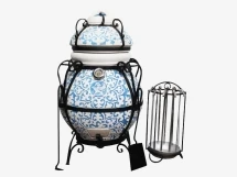 Тандыр керамический Венецианский купец Blue с откидной крышкой