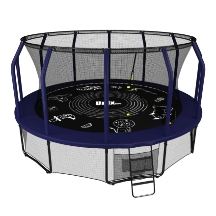 Батут Unix line Supreme Game 12 ft (blue) с защитной сеткой, фото 2