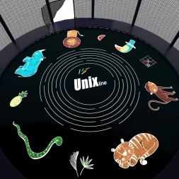 Батут Unix line Supreme Game 14 ft (blue) с защитной сеткой, фото 4