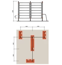 Модуль шведских стенок мобильный W-1.5. 