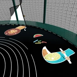 Батут Unix line Supreme Game 12 ft (green) с защитной сеткой, фото 3