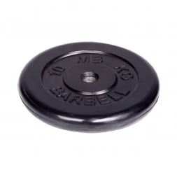 Диск обрезиненный Barbell d 31 мм чёрный 10 кг