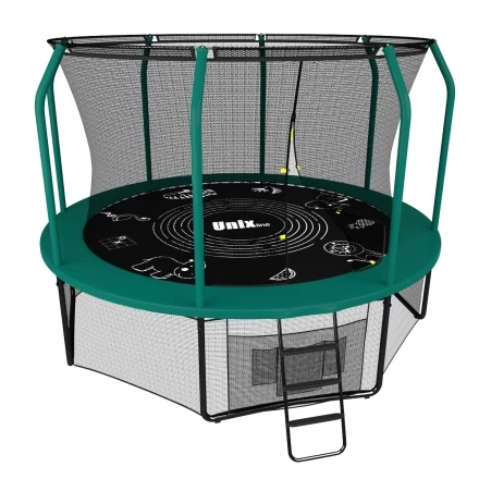 Батут Unix line Supreme Game 10 ft / 305 см (green) с защитной сеткой, фото 1
