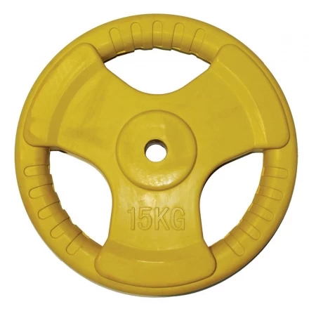 Диск обрезиненный ZSO цветной 3 HANDLE D-26, 15 кг, фото 1