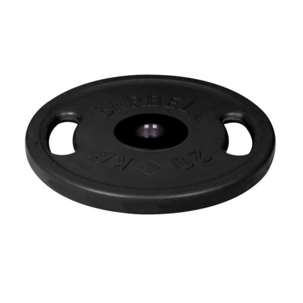 Диск олимпийский с ручками Barbell d 51 мм чёрный 20 кг, фото 1
