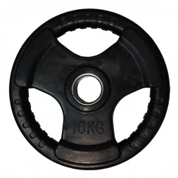 Диск обрезиненный ZSO черный 3 HANDLE  D-51, 10 кг, фото 1