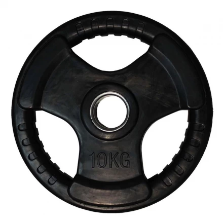 Диск обрезиненный ZSO черный 3 HANDLE  D-51, 10 кг, фото 1