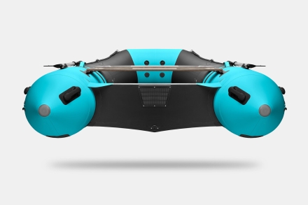 GLADIATOR B 420 LIGHT B Черно-бирюзовый моторная лодка ПВХ Фанерный пайол, фото 5