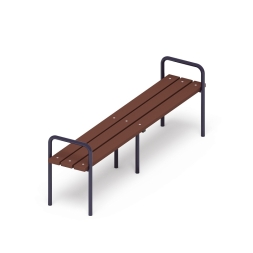 Скамья с поручнем - МФ 42.01.07-И1, фото 1 Скамья с поручнем - МФ 42.01.07-И1, фото 1