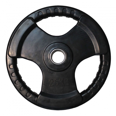 Диск обрезиненный ZSO черный 3 HANDLE  D-51, 25 кг, фото 1