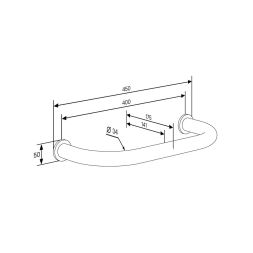 Перекладина шведской стенки и рукохода FLY 400, черная, фото 6 Перекладина шведской стенки и рукохода FLY 400, черная, фото 6