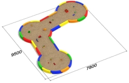 Песочница Трио-2 для детской площадки, фото 3