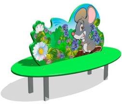 Скамейка детская Мышонок СП216 для игровой площадки Скамейка детская Мышонок СП216 для игровой площадки