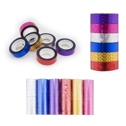 Обмотка для гимнастического обруча, арт.27293-01,ширина 1,5см, длина 10м,серебристый, упаковка 10 шт, фото 1