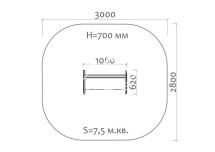 Скамейка детская Медуза 26017 для игровой площадки