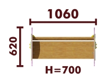 Скамейка детская Медуза 26017 для игровой площадки