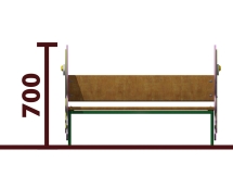 Скамейка детская Медуза 26017 для игровой площадки