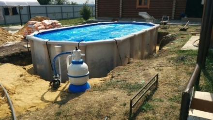 Сборный бассейн Гибралтар 5,5х3,7х1,35м. (комплект), фото 3