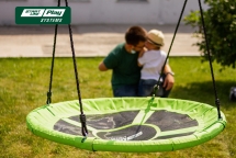 Качели SLP SYSTEMS 3 секции + лодочка белое + качеля с фиксацией зеленая + качеля с фиксацией желтое