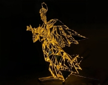 Световая полигональная фигура Ангел a004 Световая полигональная фигура Ангел a004