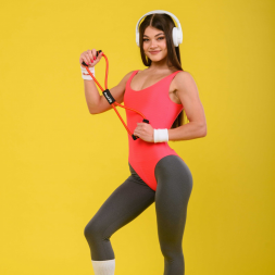 Эспандер трубчатый PROFI-FIT, восьмерка, красный, сопротивление сильное 7,5 кг, фото 2