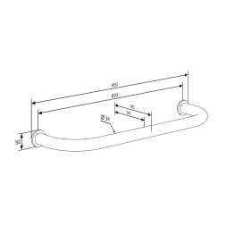 Перекладина шведской стенки и рукохода FLY 600, черная, фото 6 Перекладина шведской стенки и рукохода FLY 600, черная, фото 6