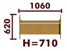 Скамейка детская Лягушка 26016 для игровой площадки