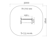 Скамейка детская Лягушка 26016 для игровой площадки