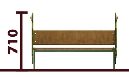 Скамейка детская Лягушка 26016 для игровой площадки, фото 3 Скамейка детская Лягушка 26016 для игровой площадки, фото 3