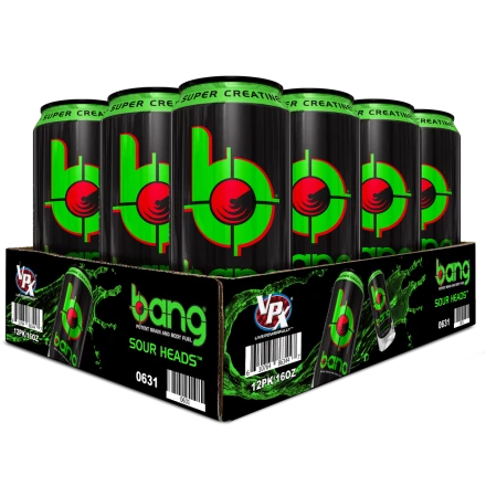 Энергетический напиток &quot;БЭНГ&quot; Яблоко VPX BANG 473мл Sour Heads , фото 3