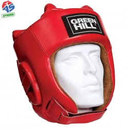 Шлем &quot;GREEN HILL FIVE STAR&quot; арт. HGF-4013fs-XL-RD, р.XL, одобр. FIAS, нат. кожа, красный