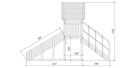 Зимняя горка Савушка Зима Wood 5 (скат 3м), фото 6