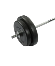 Штанга разборная, стальной гриф, пластиковые диски, 35 кг, BB-401