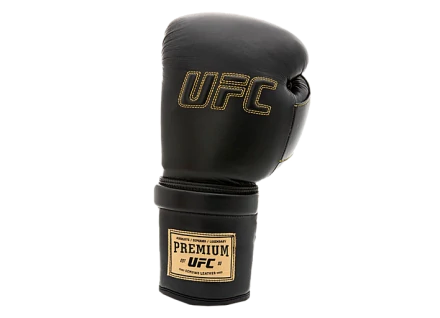 (UFC Премиальные тренировочные перчатки на шнуровке черные - 8 Oz), фото 3