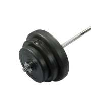 Штанга разборная, стальной гриф, пластиковые диски, 40 кг, BB-401