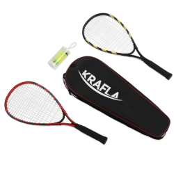 KRAFLA S-SP500 Набор для спидминтона с ракетками (2шт) и воланами (3шт) в чехле