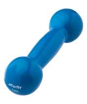 Гантель виниловая DB-102 1 кг, голубая