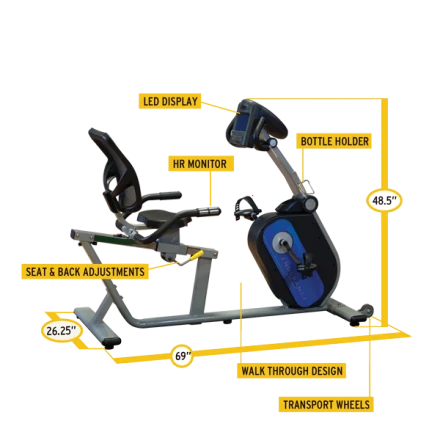 Велотренажер горизонтальный Body-Solid Endurance B4-R, фото 14