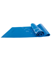Коврик для йоги FM-102, PVC, 173x61x0,3 см, с рисунком, синий