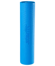 Коврик для йоги FM-102, PVC, 173x61x0,3 см, с рисунком, синий