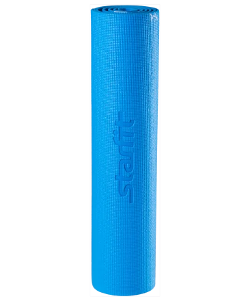 Коврик для йоги FM-102, PVC, 173x61x0,3 см, с рисунком, синий, фото 2