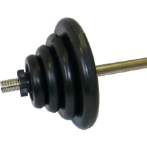 Штанга тренировочная MB Barbell чёрная 44 кг
