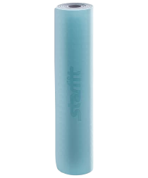 Коврик для йоги FM-201, TPE, 173x61x0,6 см, мятный/серый, фото 2