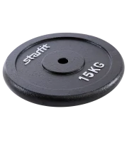 Диск чугунный BB-204 15 кг, d=26 мм, черный