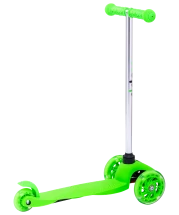 Самокат 3-колесный Zippy 3D, 120/80 мм, зеленый