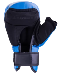 Перчатки для рукопашного боя HSIF RF3208, 8oz, к/з, синий, фото 2